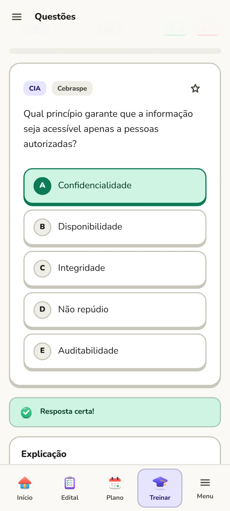 Questão respondida, com a explicação